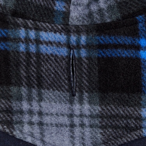 Frisco Plaid Hooded and Insulated Dog & Cat Peacoat, Navy, Medium - Picture 5 of 14